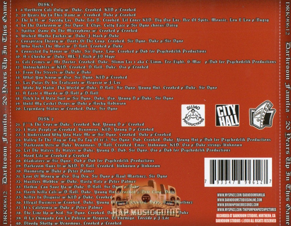 特価商品  Darkroom Familia - 20 Years Up In This Game 1988-2008: CD 洋楽